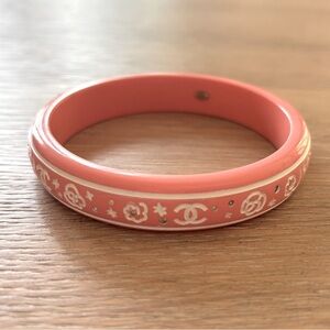 CHANEL Coral Bangle camellia
